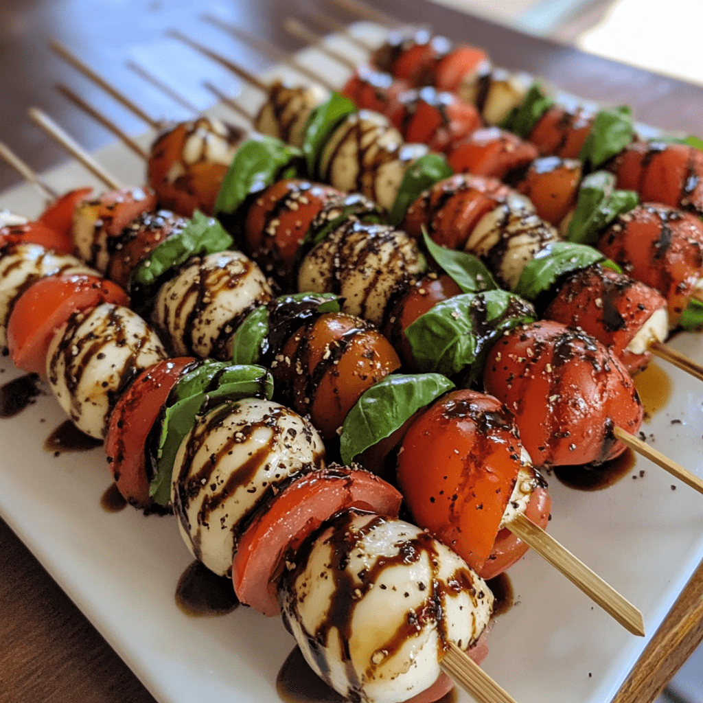 Balsamic Glazed Caprese Skewers: A Must-Try Appetizer!