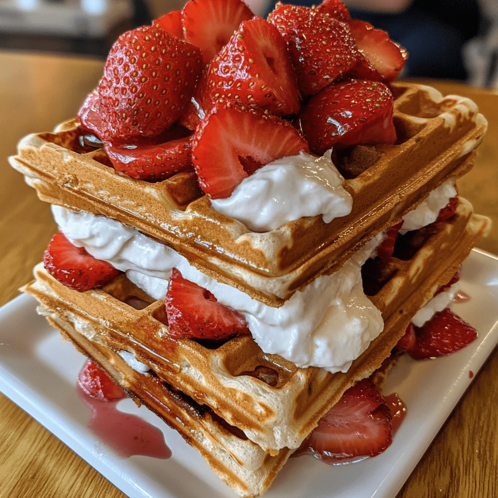 Strawberry Shortcake Waffle Sandwiches that Delight Your Taste Buds!