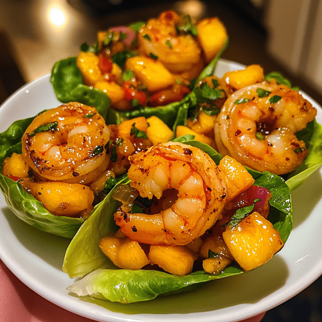 Spicy Mango Shrimp Lettuce Cups for a Flavorful Feast!