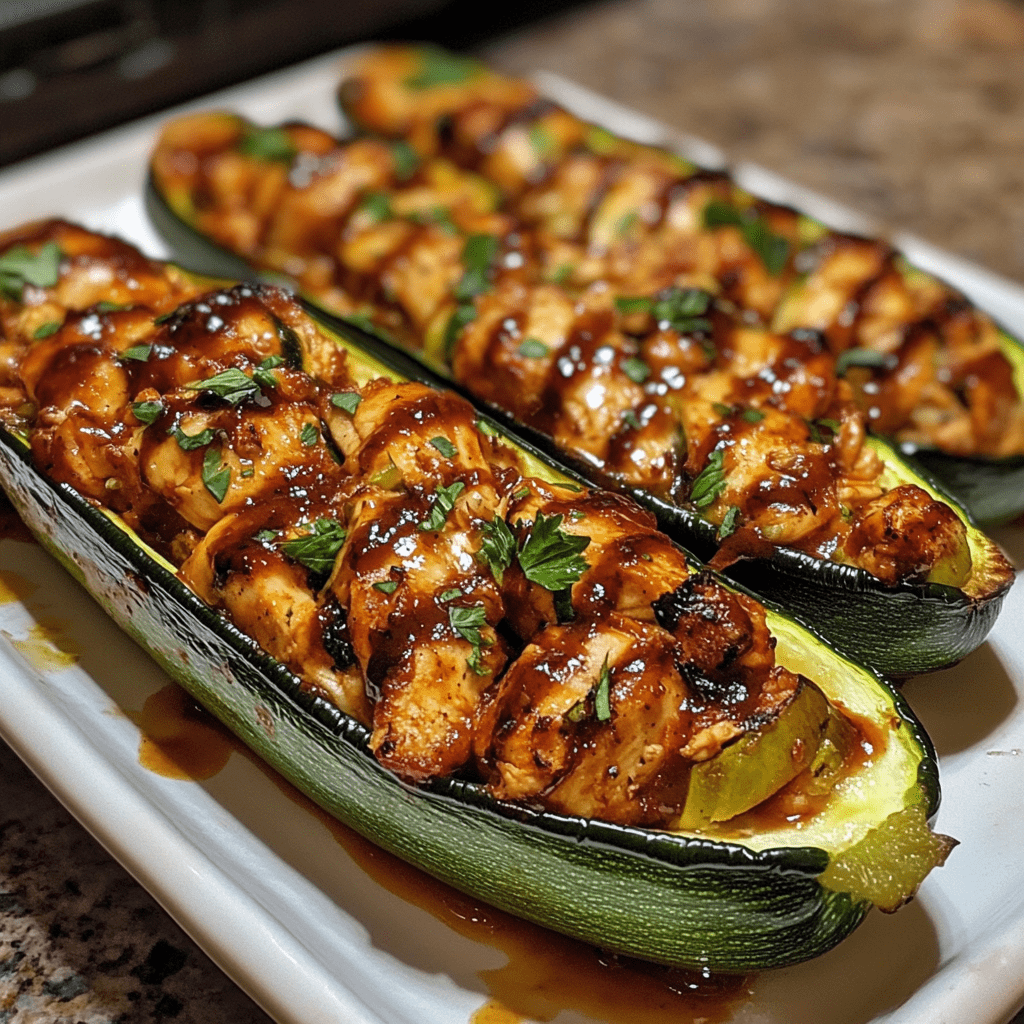 BBQ Chicken Stuffed Zucchini Boats: Your New Favorite Dish!