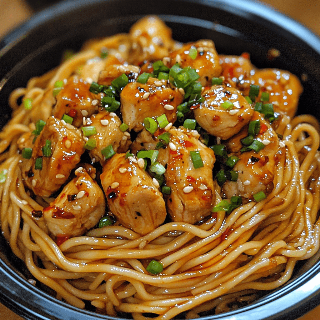 Sticky Garlic Chicken Noodles: A Flavor Explosion Awaits!
