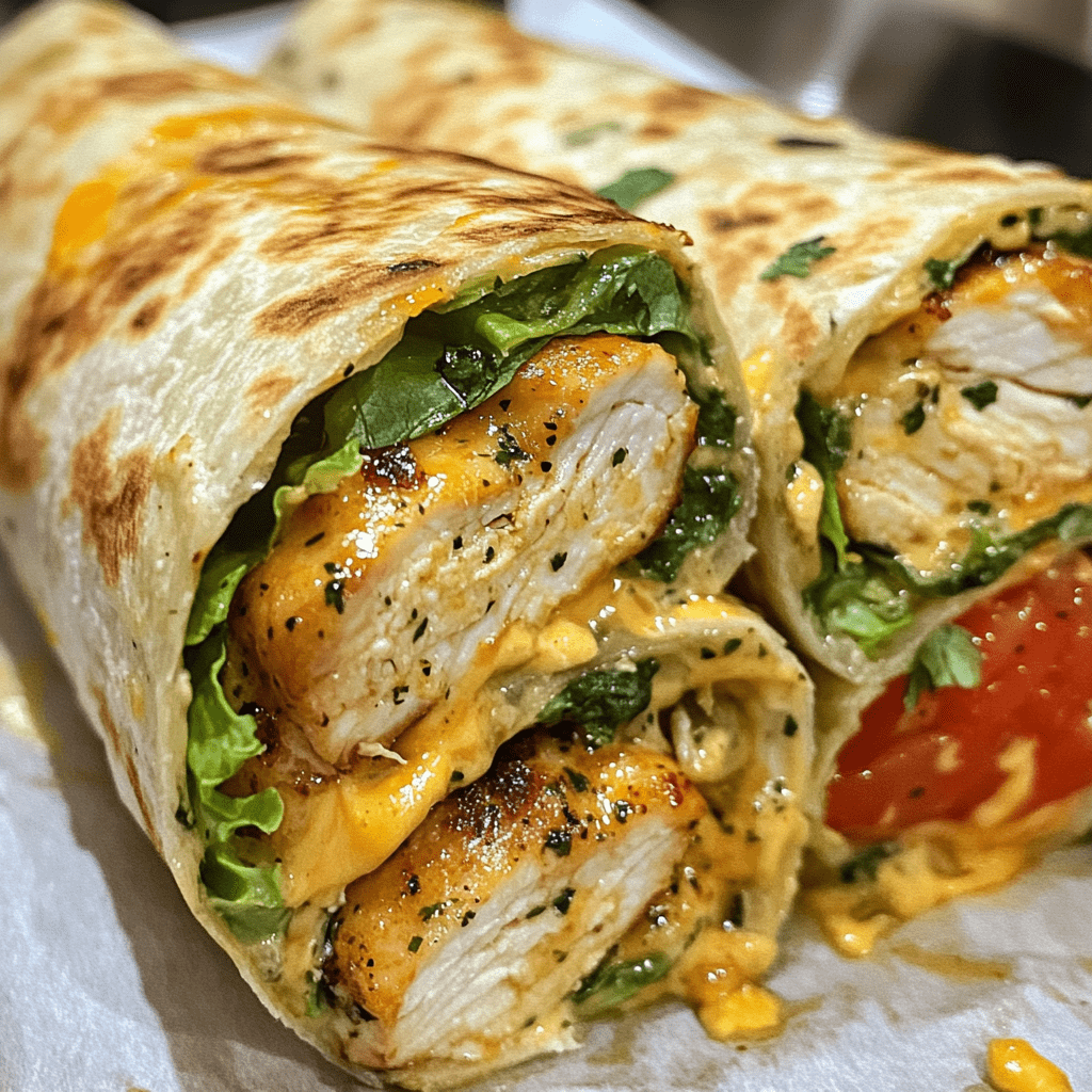 Cheesy Garlic Chicken Wraps: A Delicious Dinner Idea!