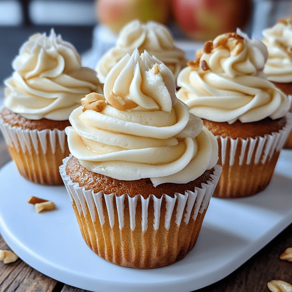 Apple Butter Cupcakes with Cream Cheese Frosting delight your taste buds!