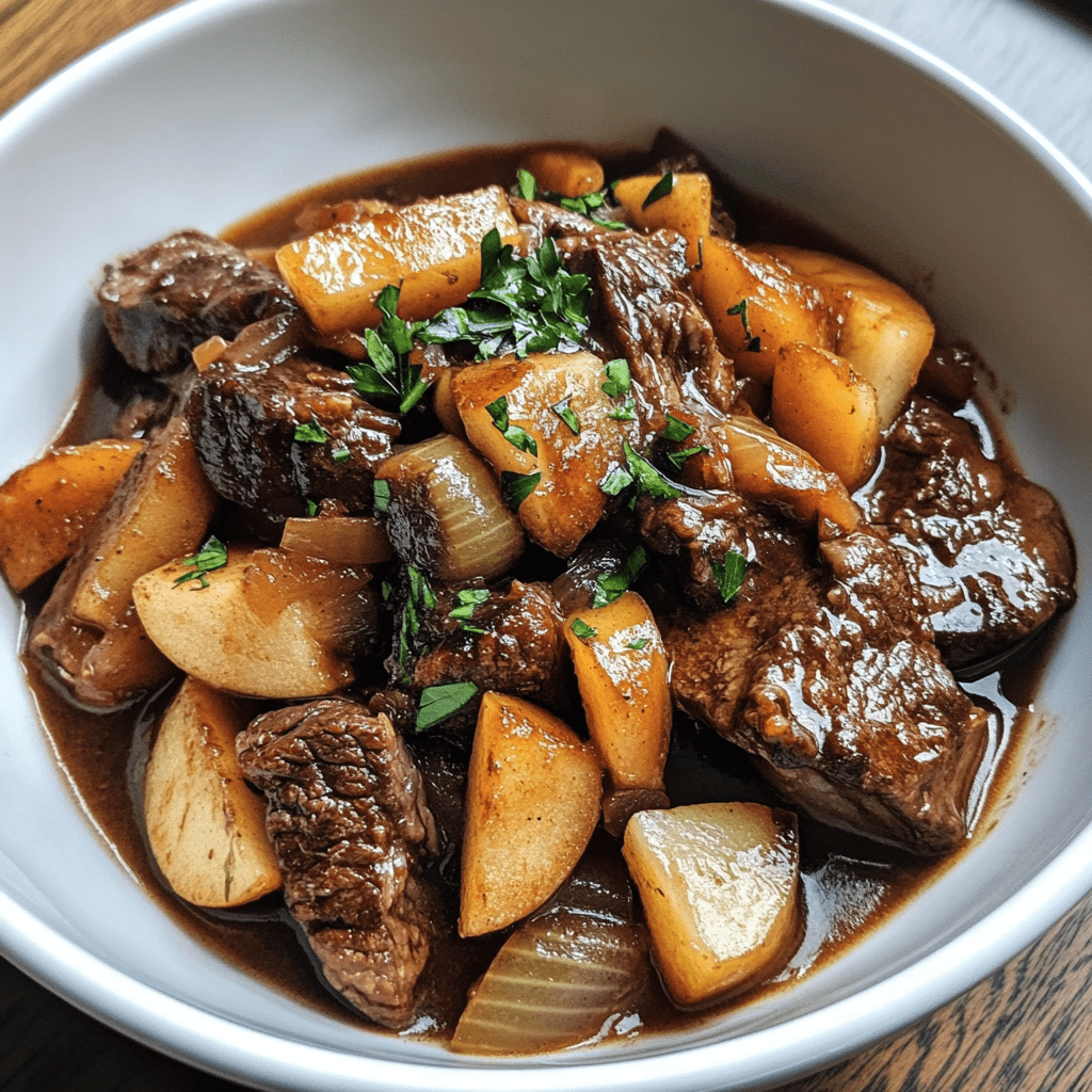 Braised Beef with Apples & Onions: A Delightful Recipe!