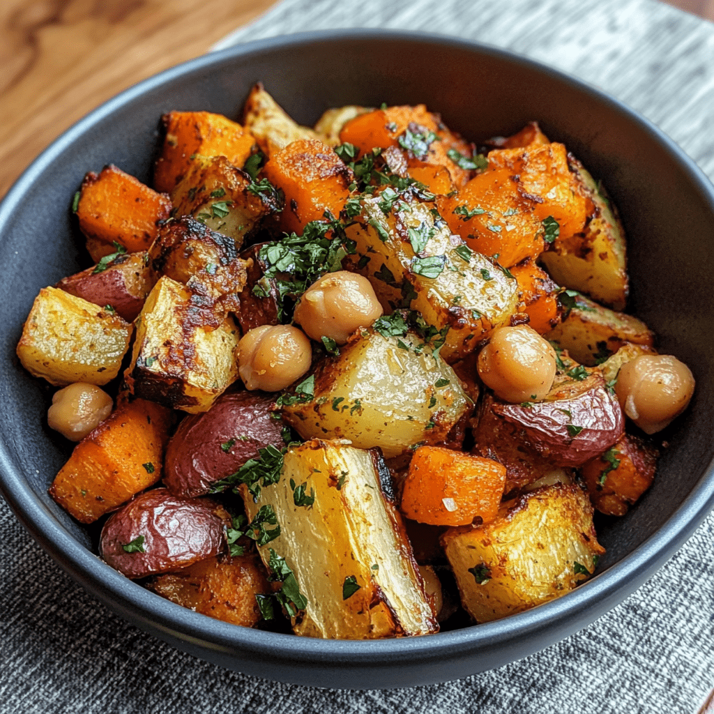 Roasted Root Vegetable & Chickpea Sheet Pan Dinner You’ll Love!
