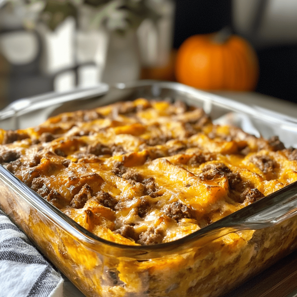 Sausage & Pumpkin Breakfast Casserole: A Morning Delight!