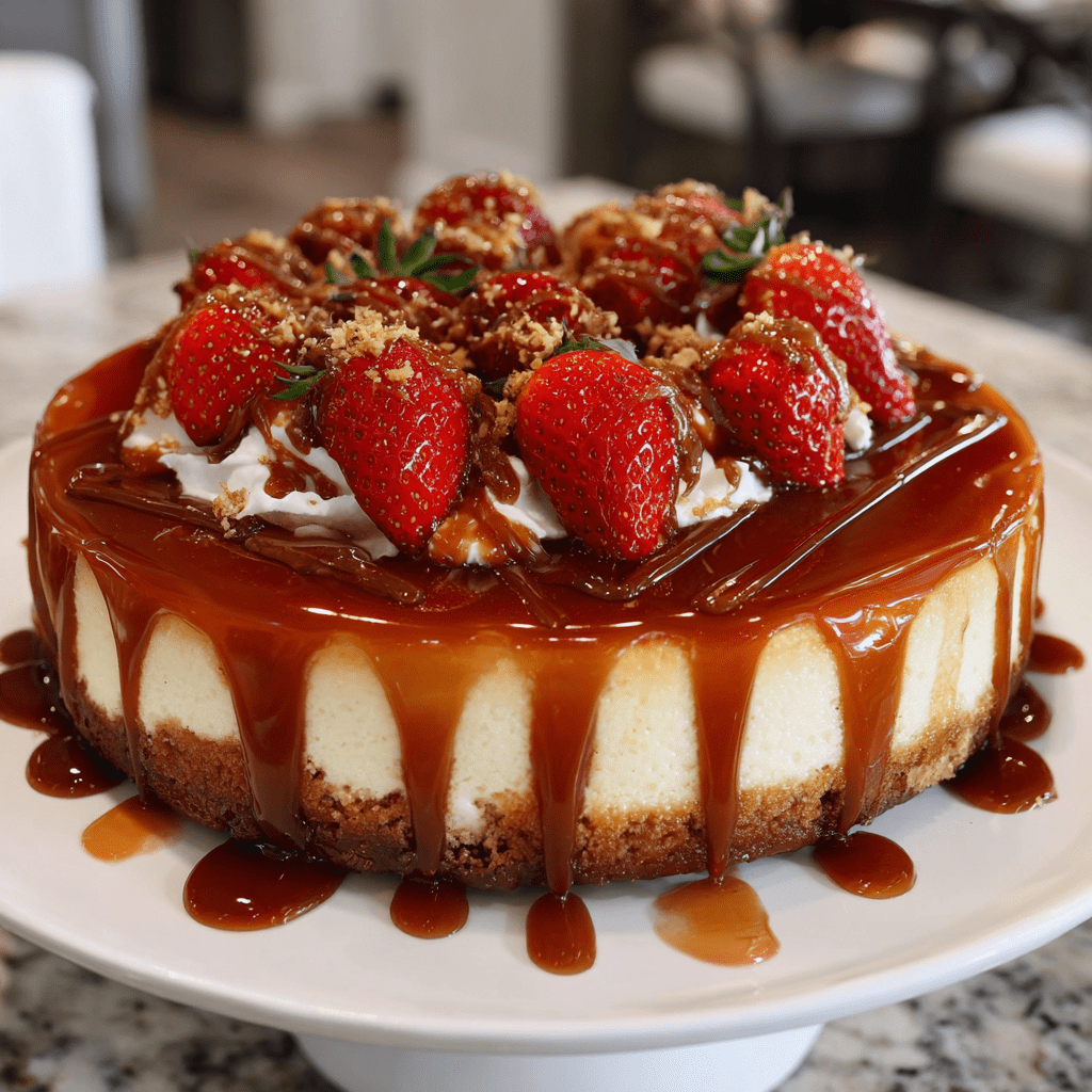 Caramel Drip Cheesecake: Indulge in This Sweet Delight!