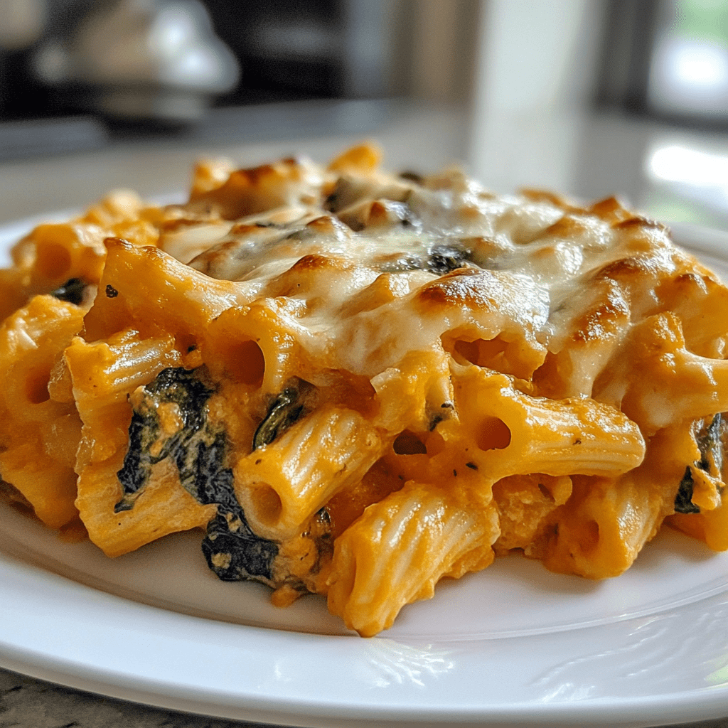 Pumpkin & Spinach Pasta Bake: A Comforting Delight!