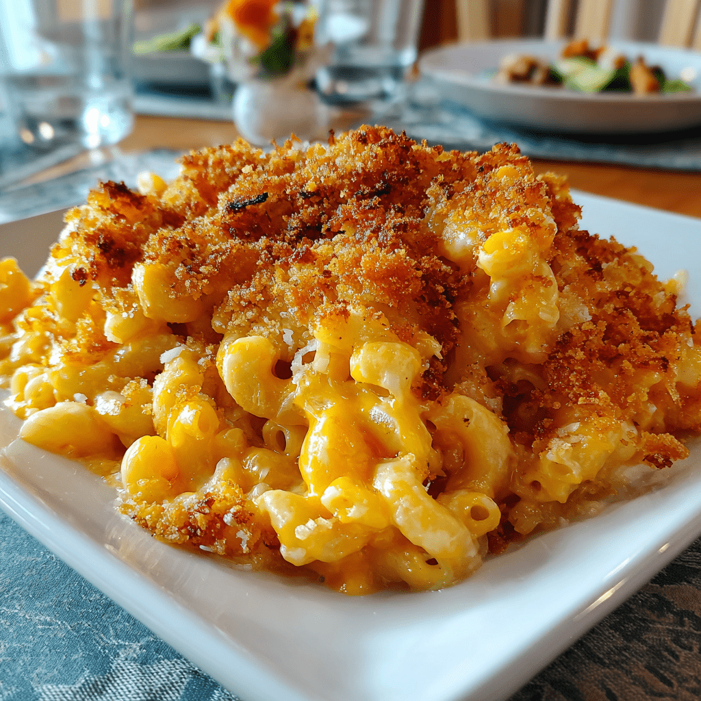Baked Mac & Cheese with Crispy Topping: A Creamy Delight!