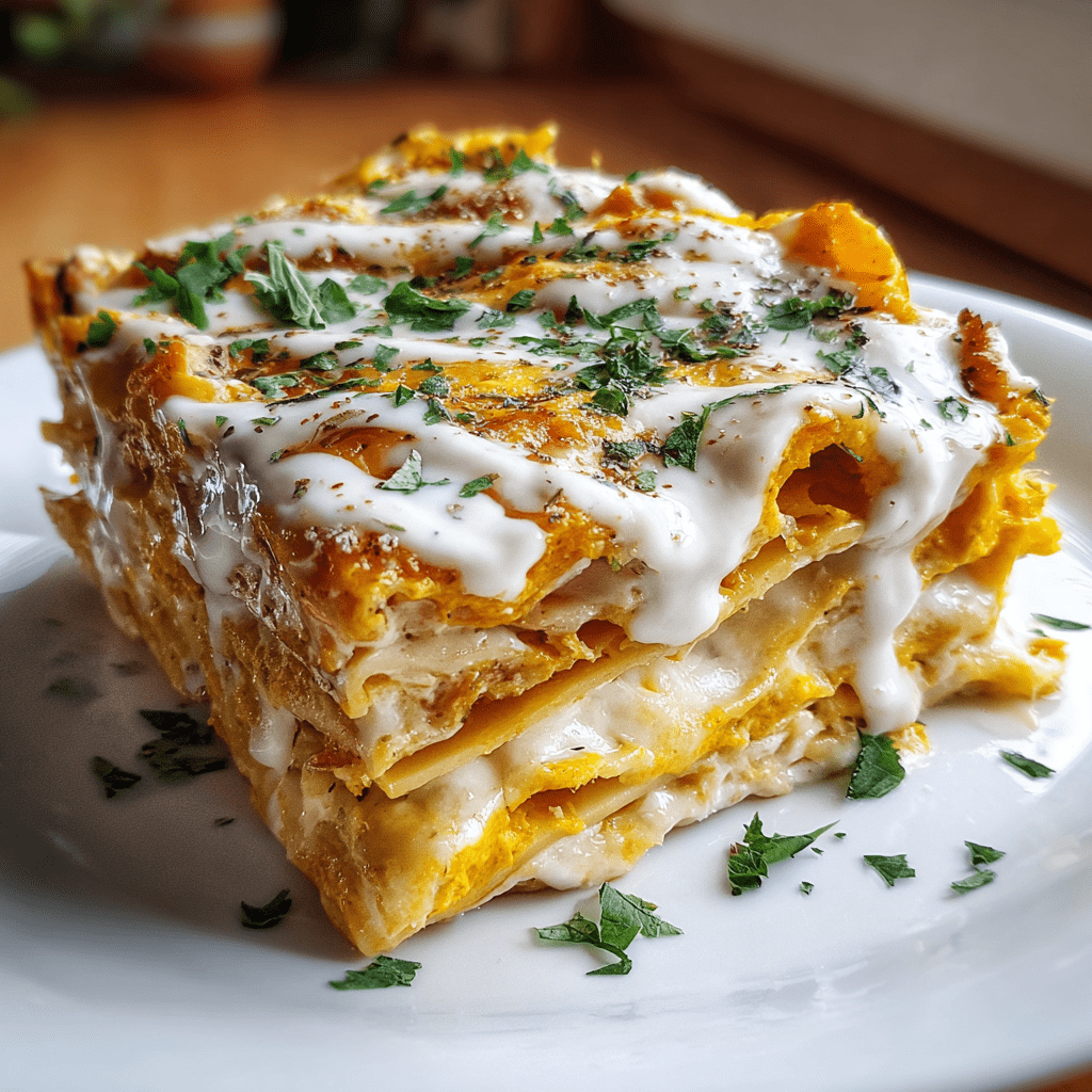 Pumpkin Alfredo Lasagna: A Cozy Fall Delight Awaits!