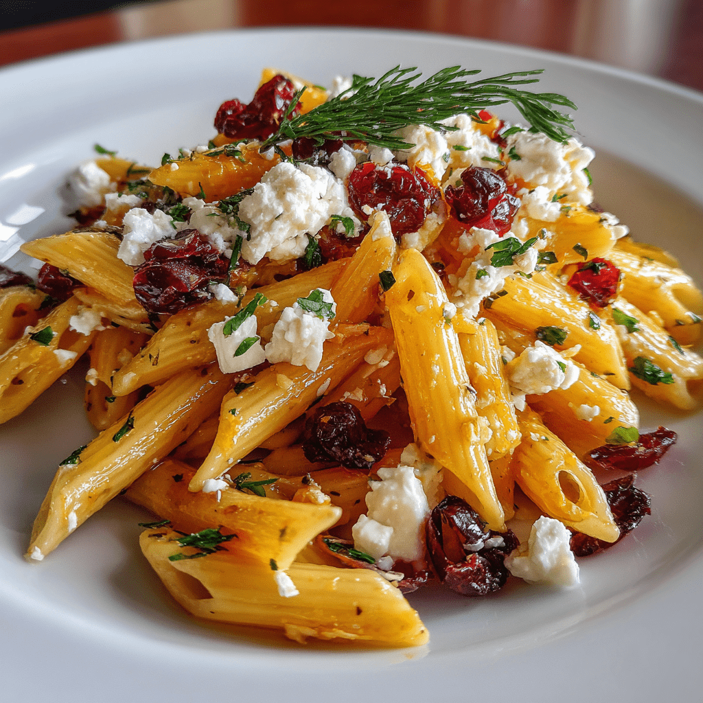 Feta &amp; Cranberry Penne Salad with Orange Vinaigrette Awaits!