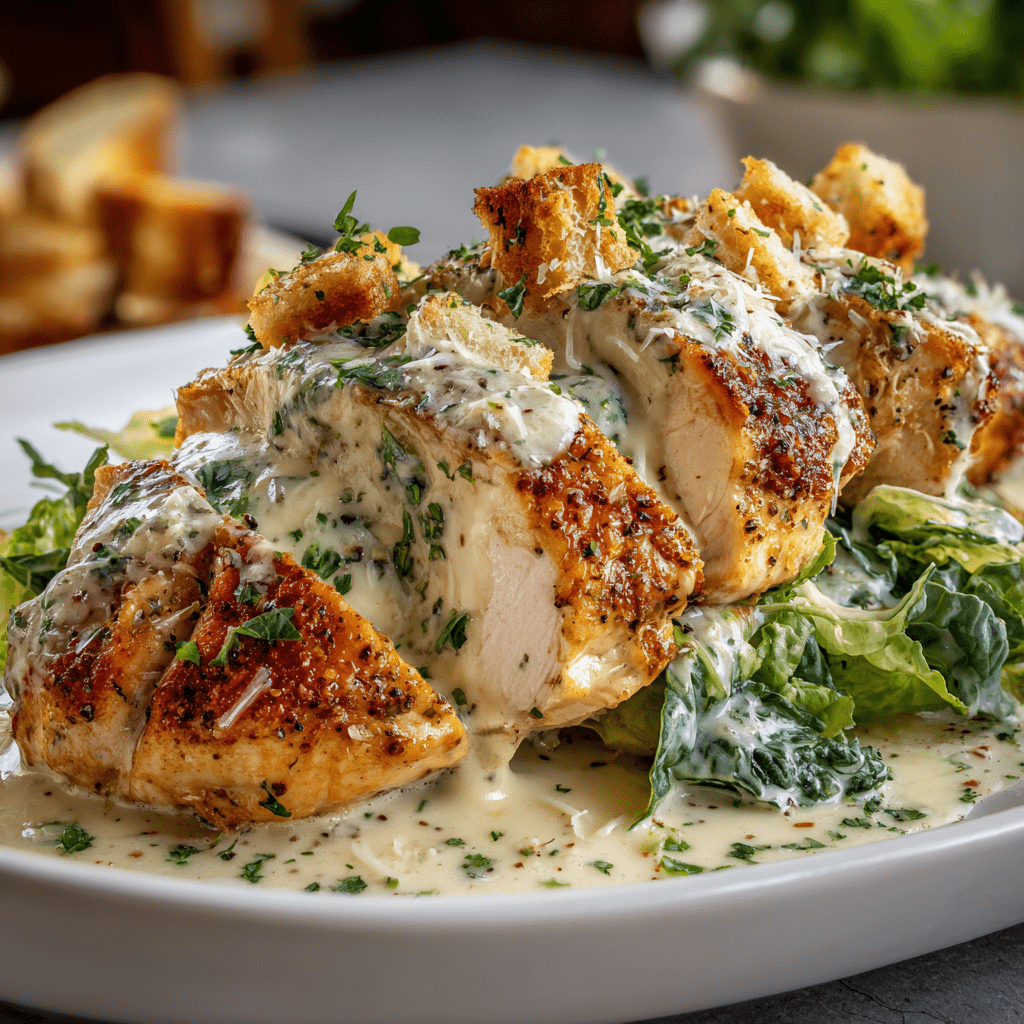 Baked Caesar Chicken with Creamy Parmesan Sauce is Irresistible!