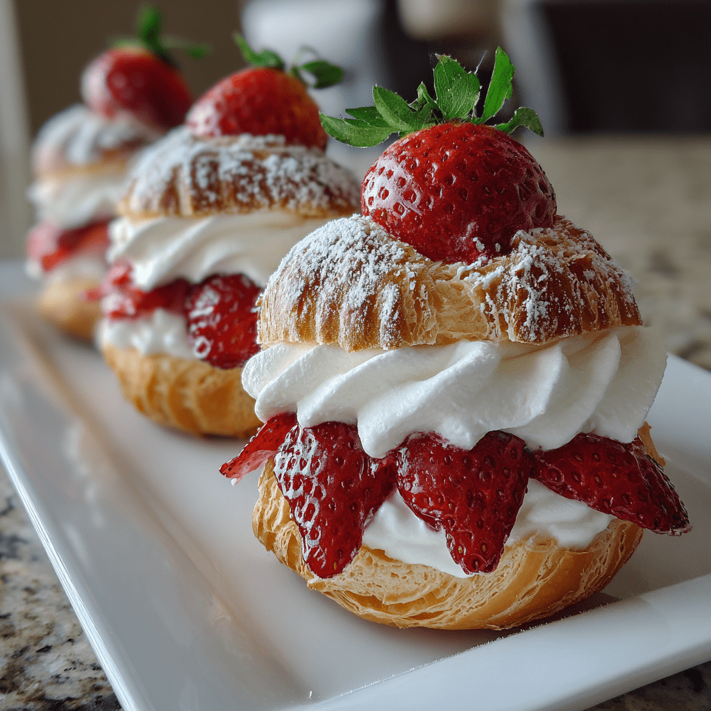 Strawberry Cream Puff Pastries: Indulge in Pure Delight!