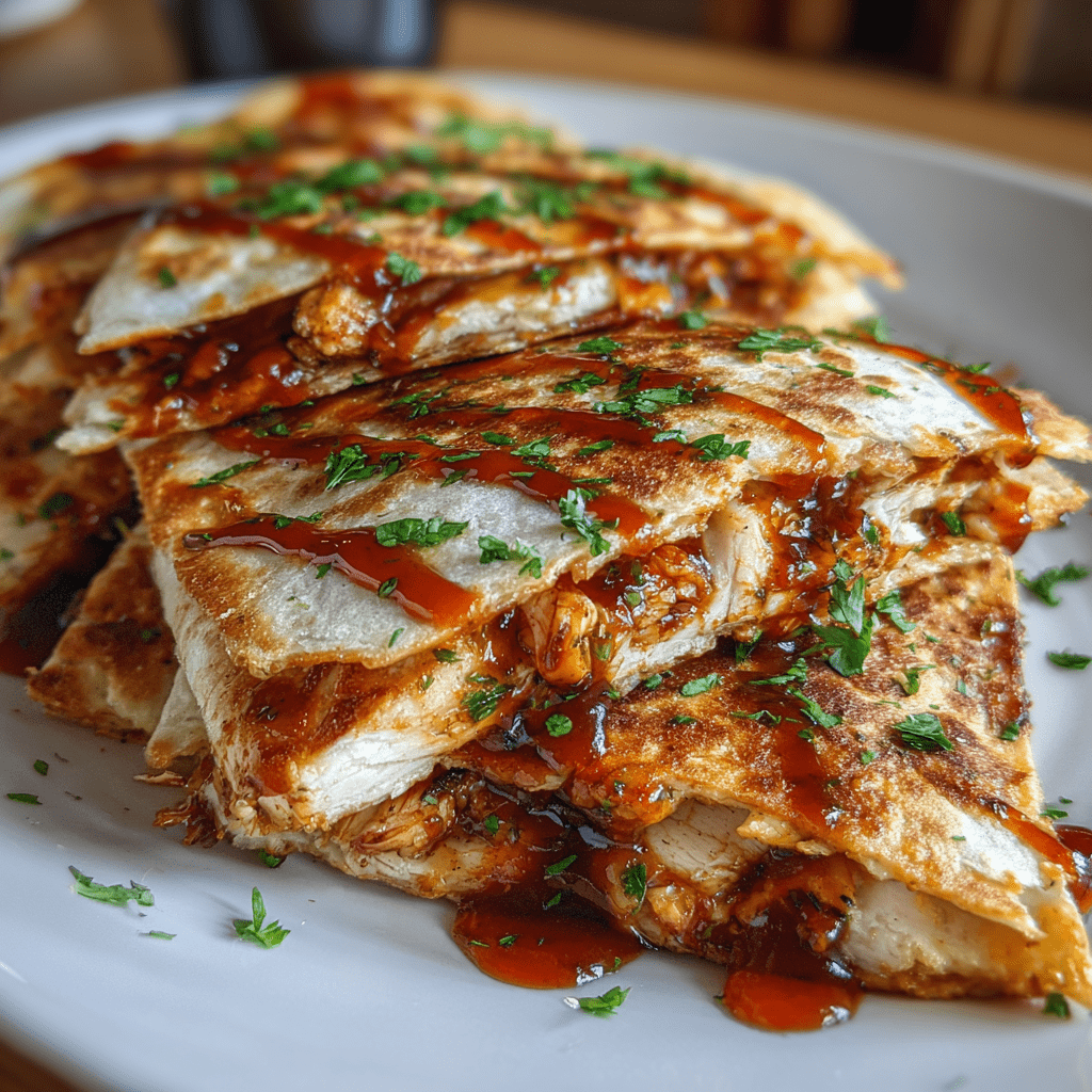 Hot Honey BBQ Chicken Quesadillas You Can’t Resist!