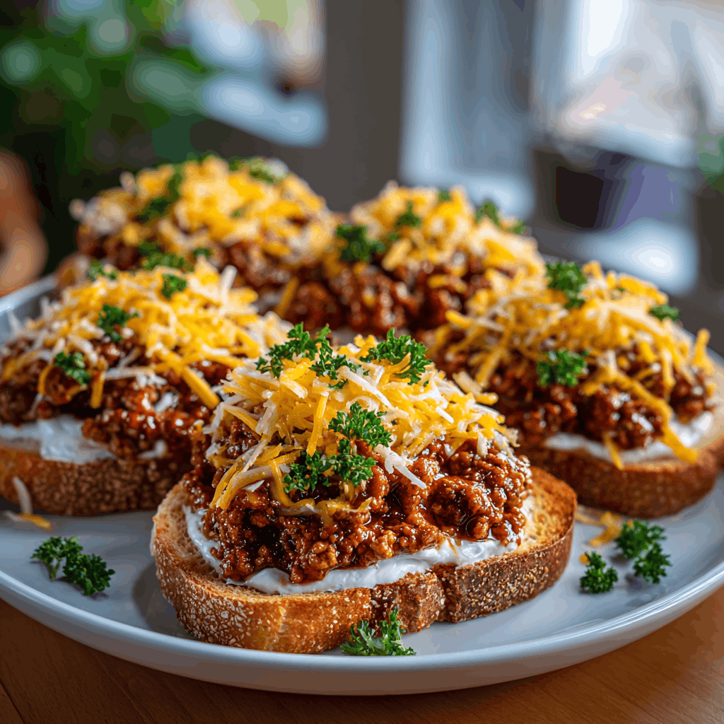 Cheesy Sloppy Joe Toast Will Be Your New Favorite Snack!