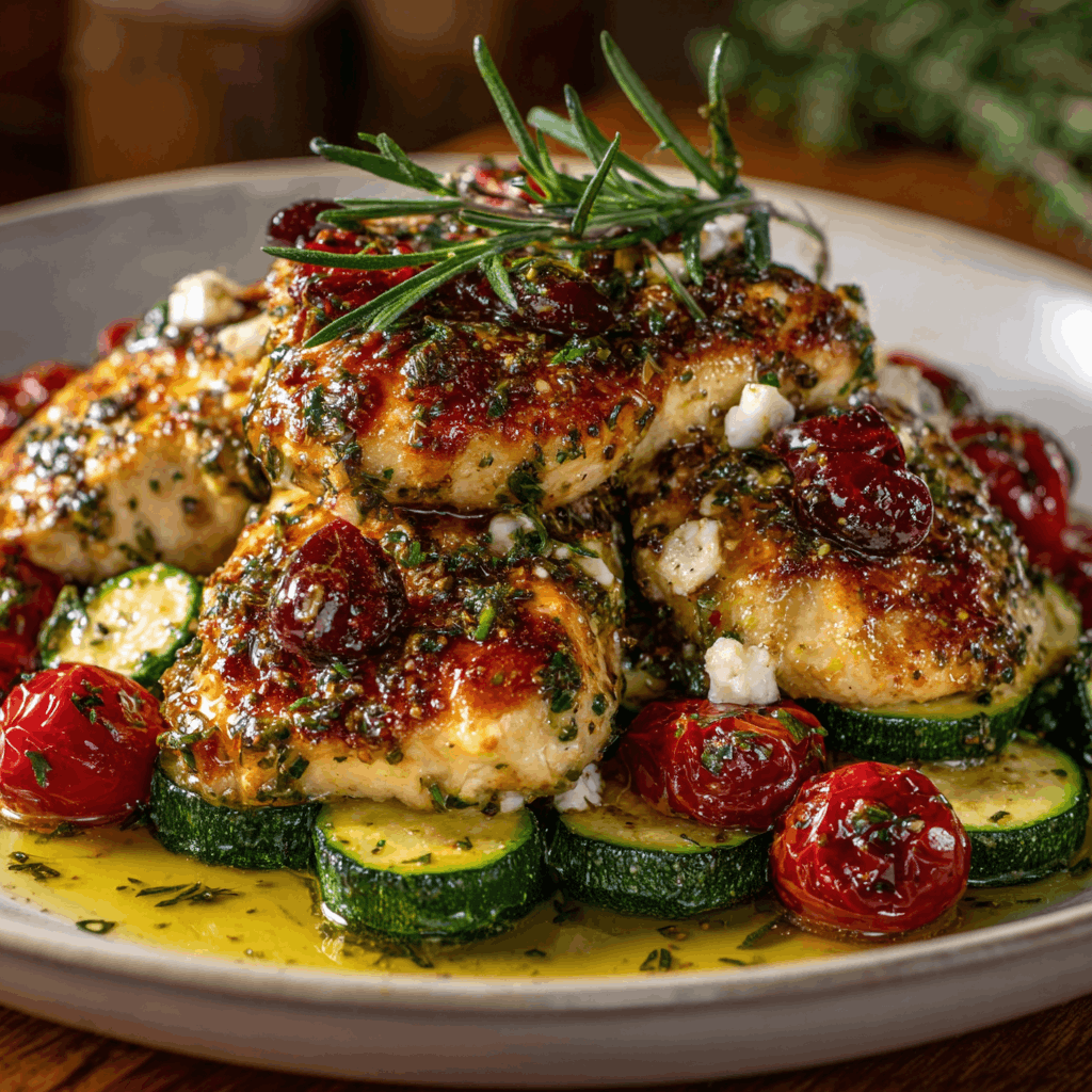 Mediterranean Chicken Zucchini Bake: A Flavorful Feast!