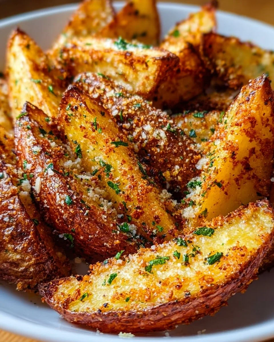 Baked Garlic Parmesan Potato Wedges