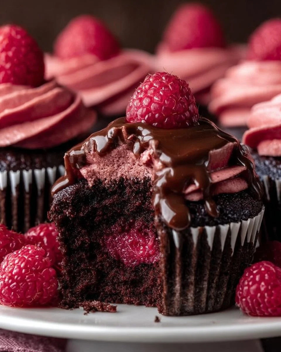 Chocolate Raspberry Cupcakes