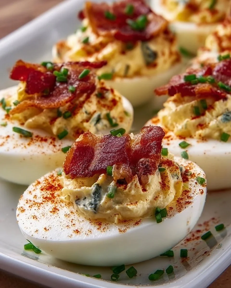 Classic Deviled Eggs with Bacon