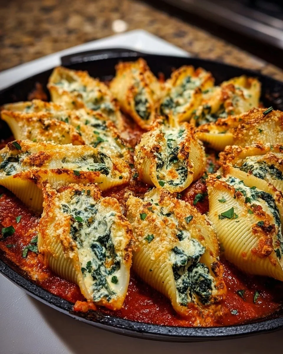 Spinach and Ricotta Stuffed Shells