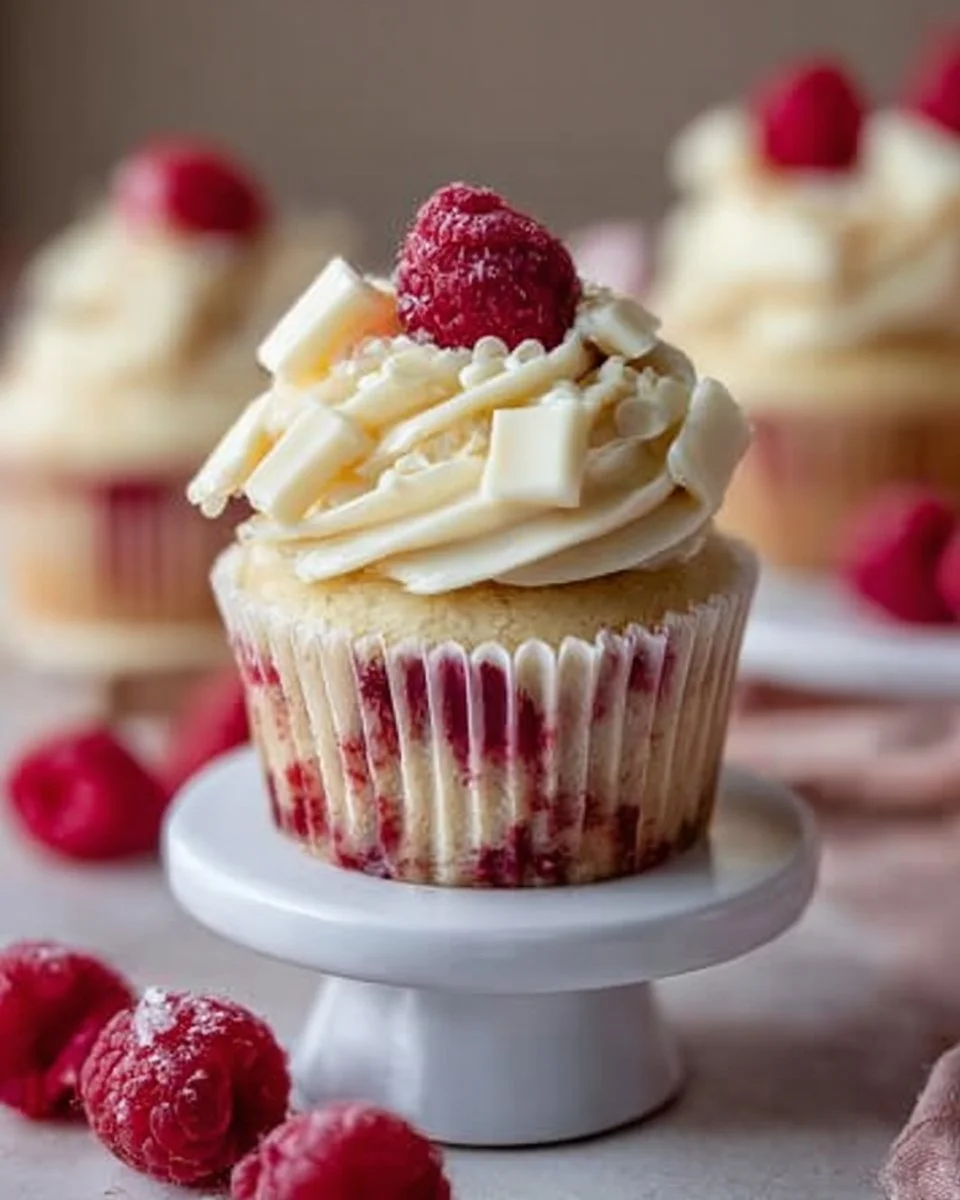 White Chocolate Raspberry Cupcakes