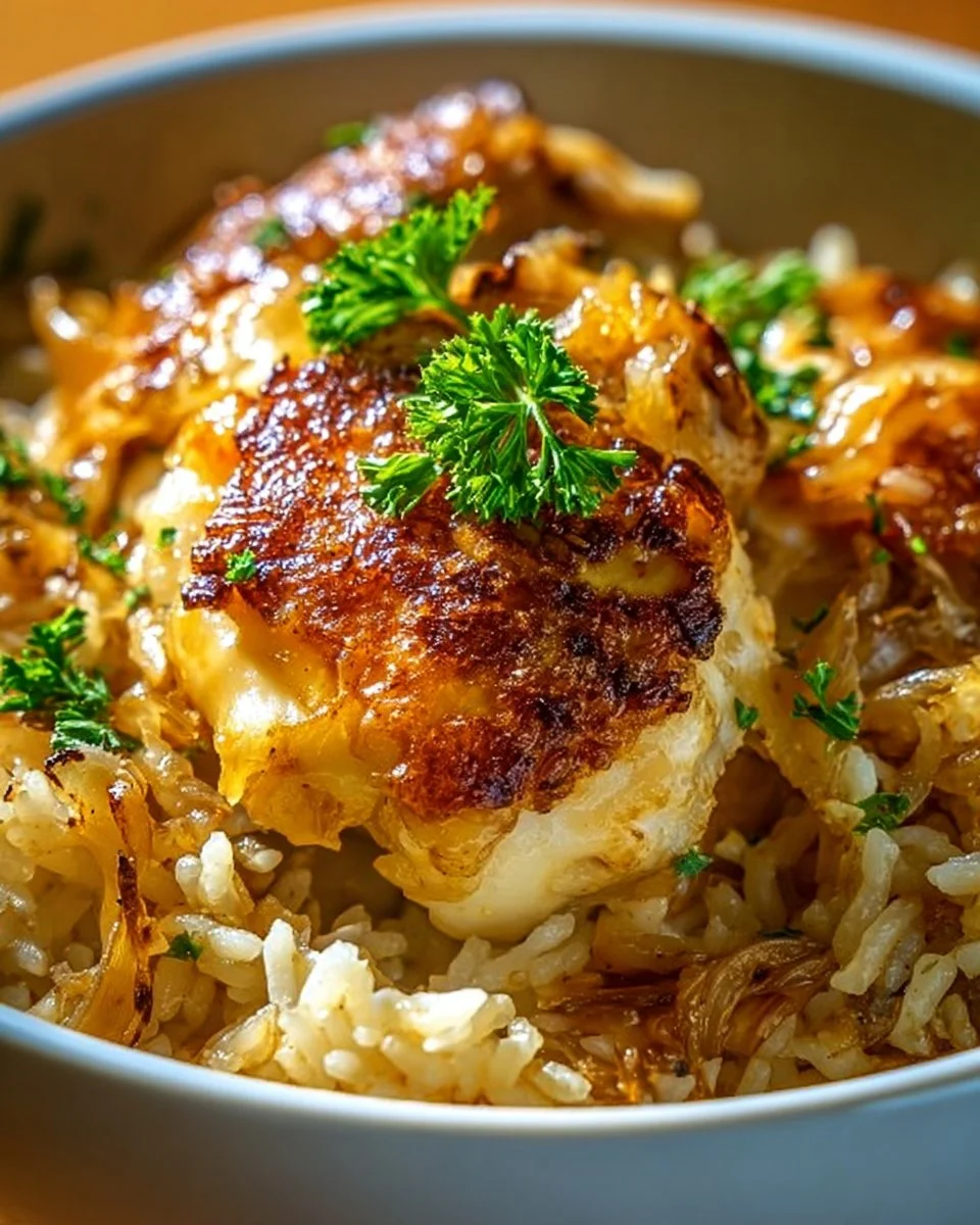 Creamy French Onion Chicken and Rice