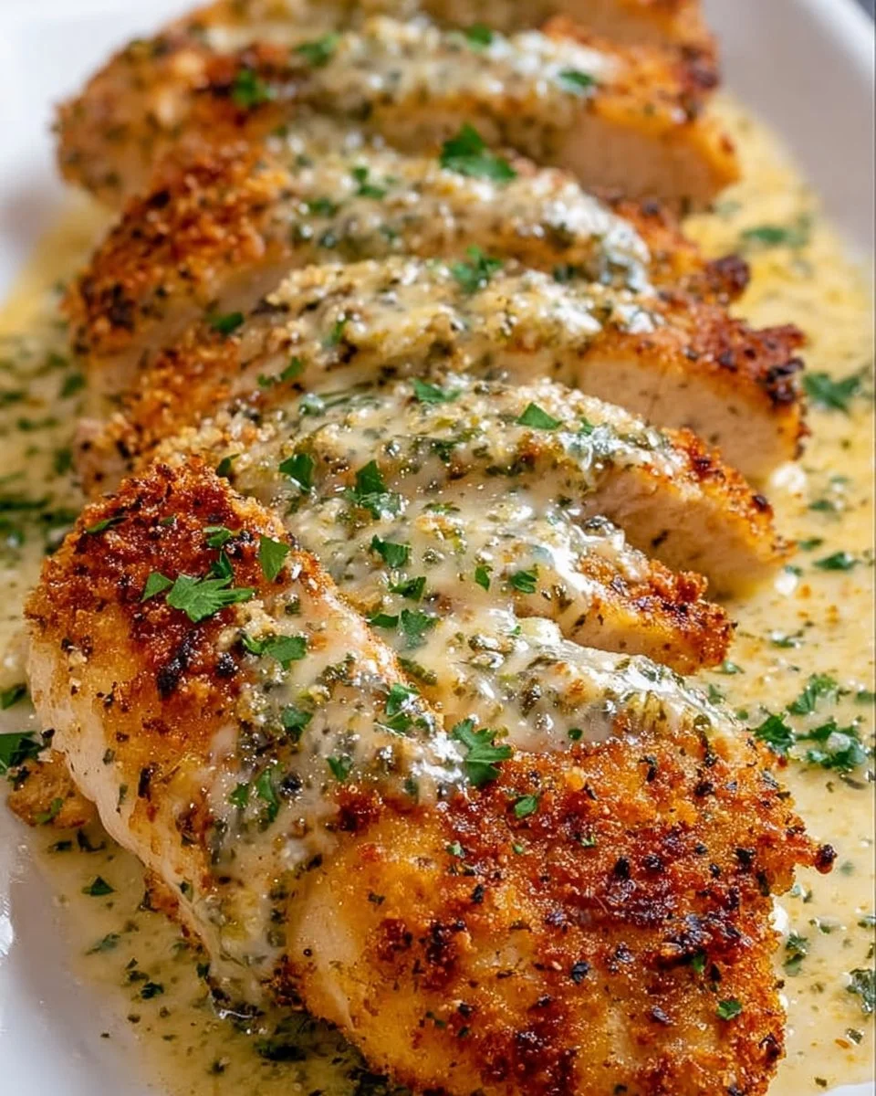 Creamy Parmesan Baked Caesar Chicken