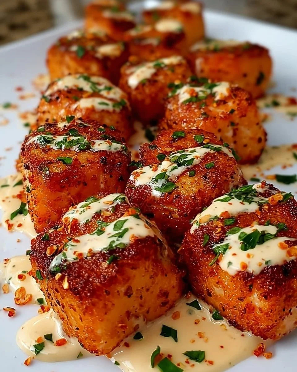 Crispy Bang Bang Salmon Bites