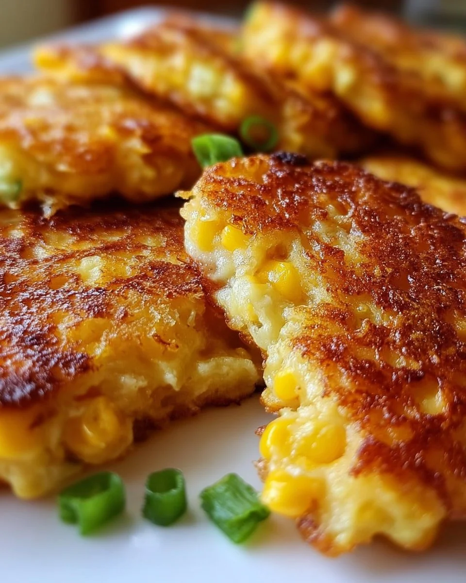Crispy Cheddar Corn Potato Fritters