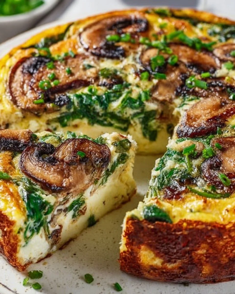 Mushroom and Spinach Frittata Recipe