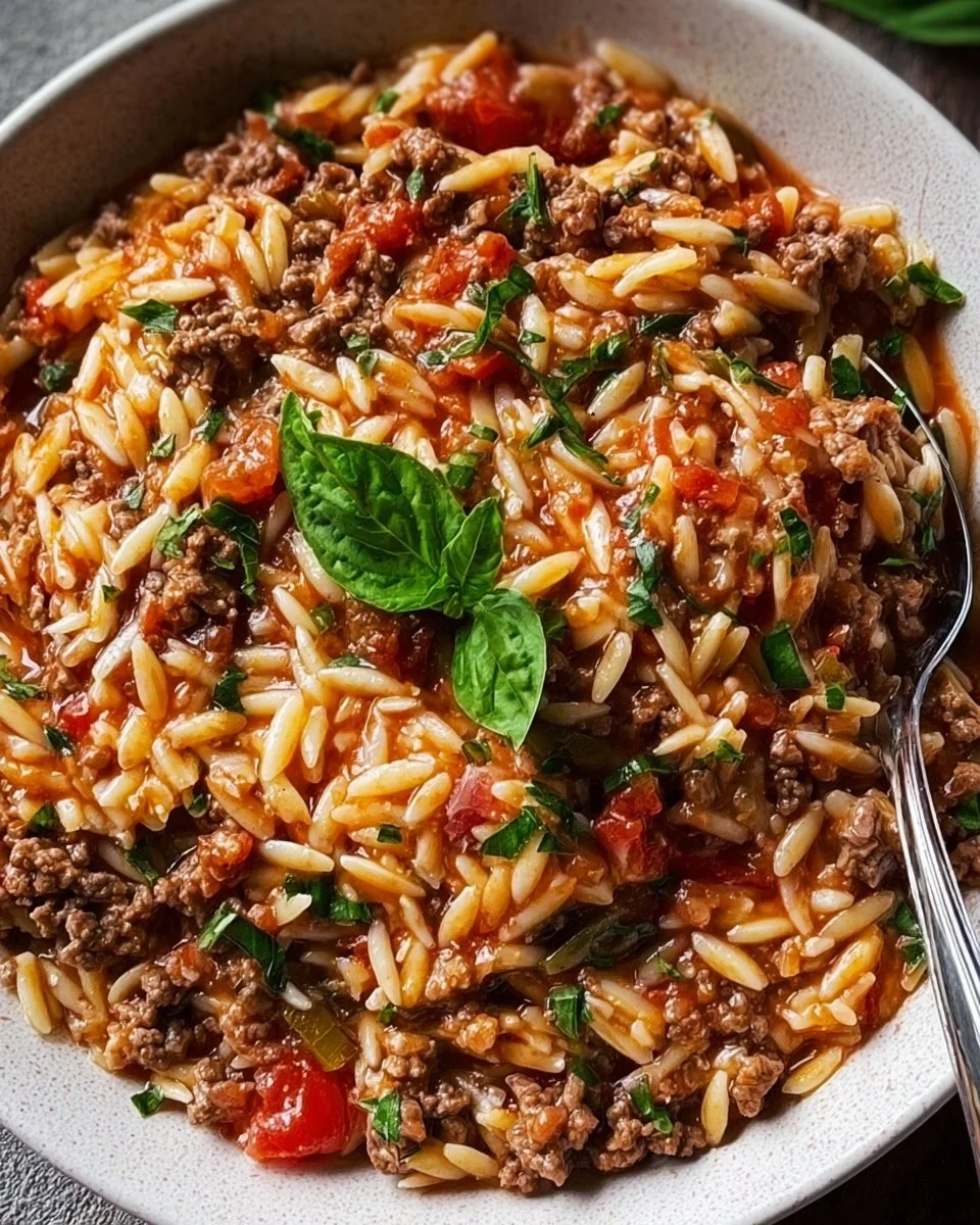 One-Pot Ground Beef and Orzo