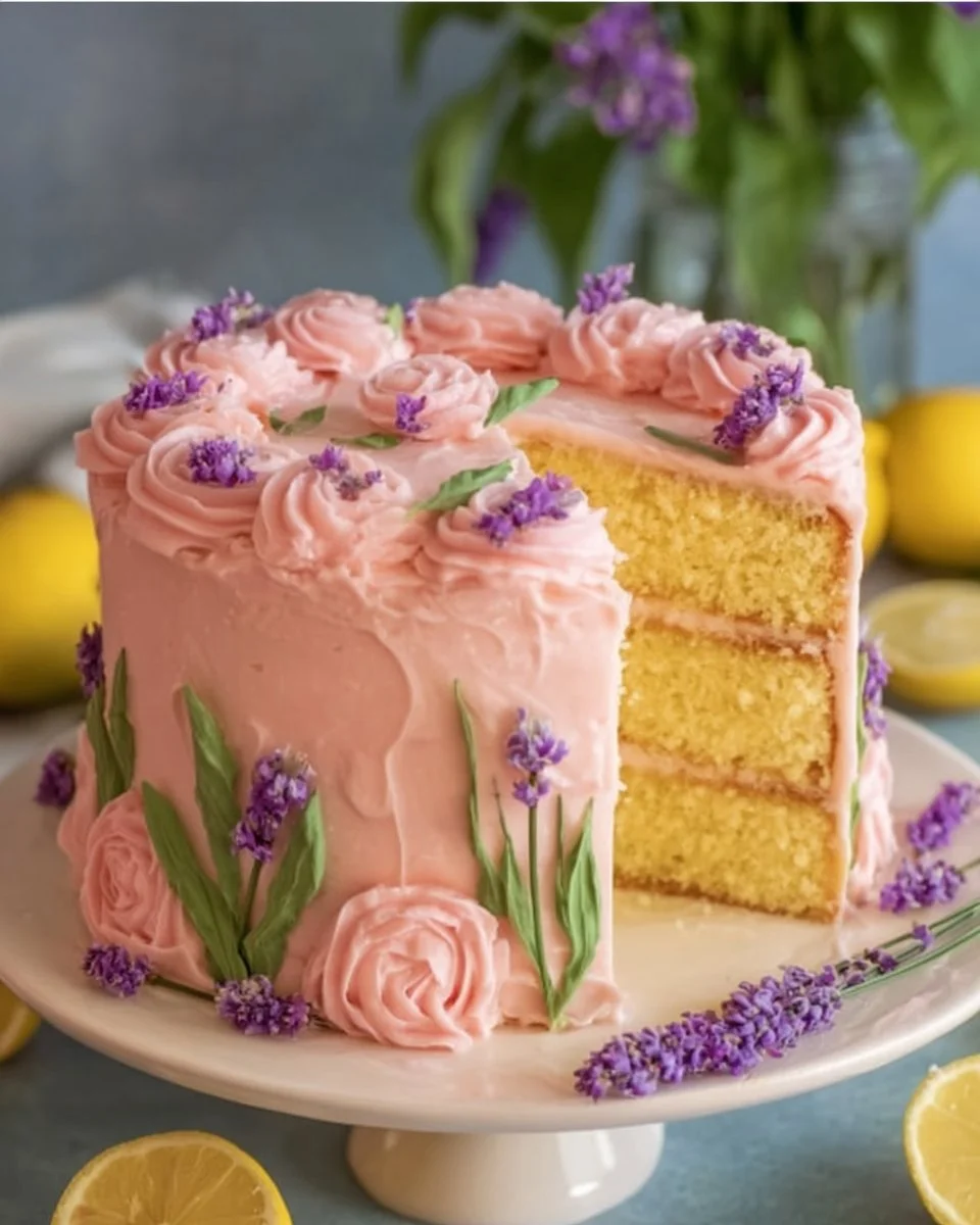 Pink Spring Birthday Cake