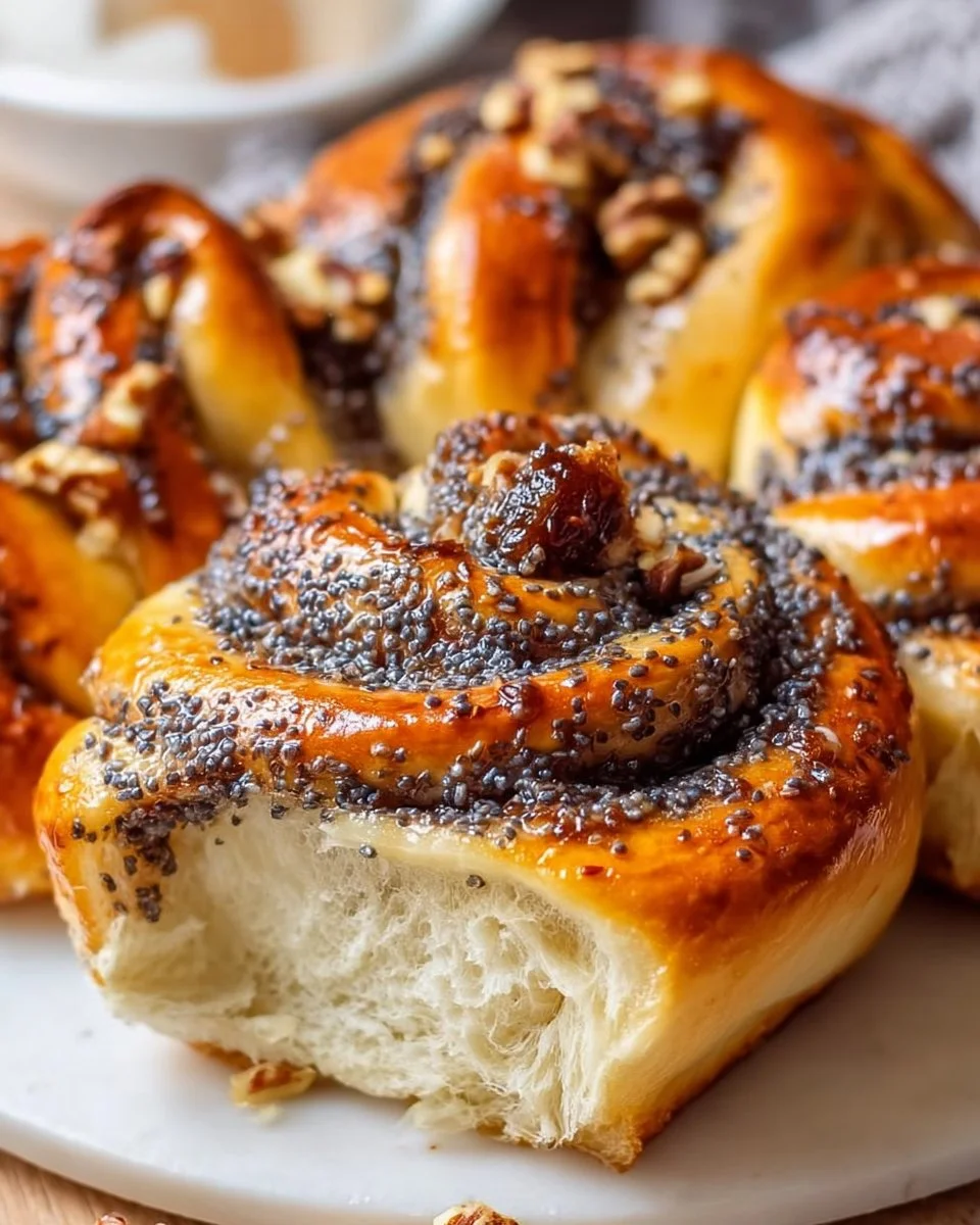 Apricot &amp; Walnut Poppy Seed Rolls (video)