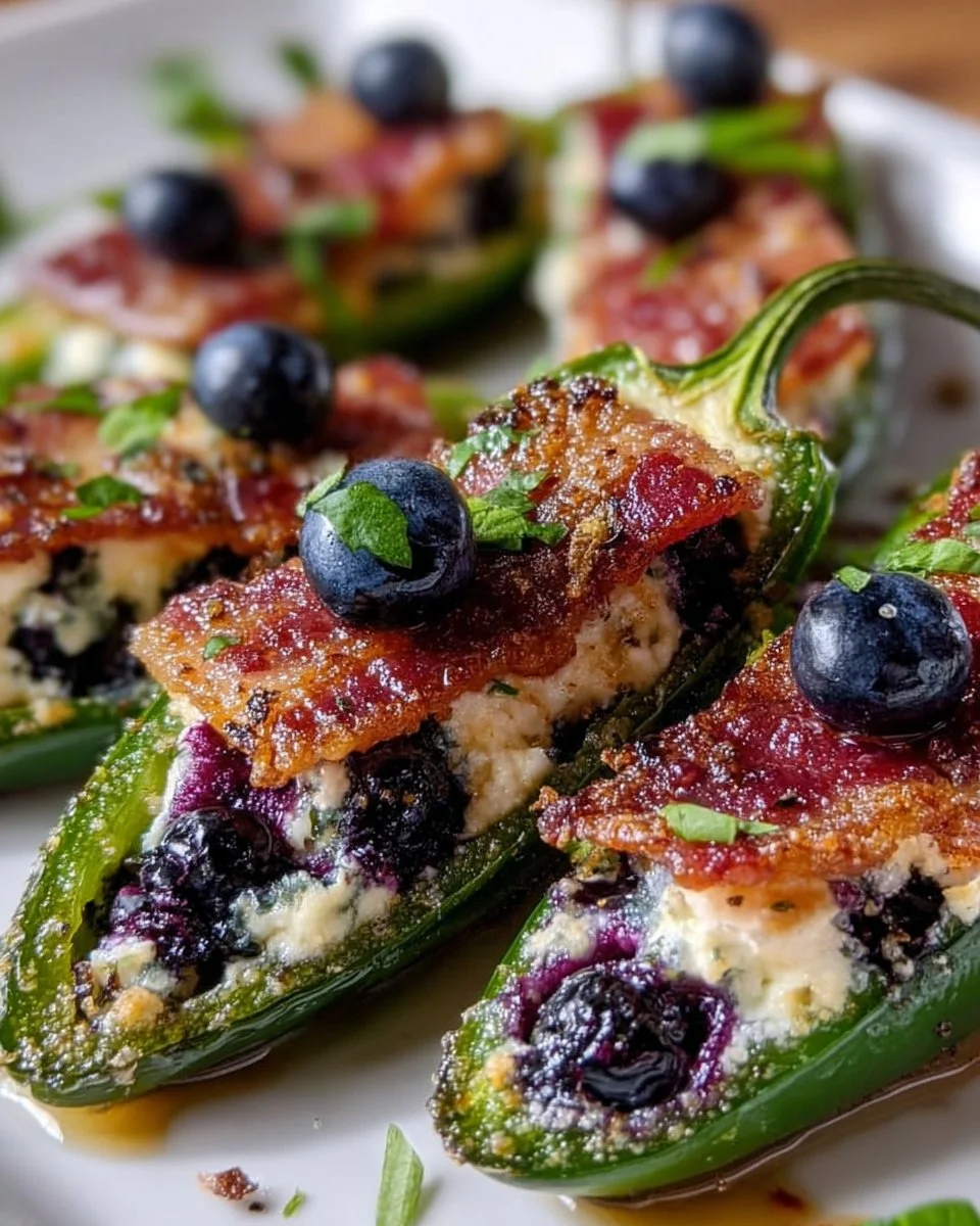 Blueberry Brie Jalapeño Poppers