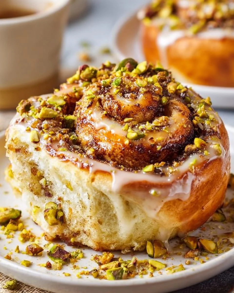 Pistachio Honey Cinnamon Rolls