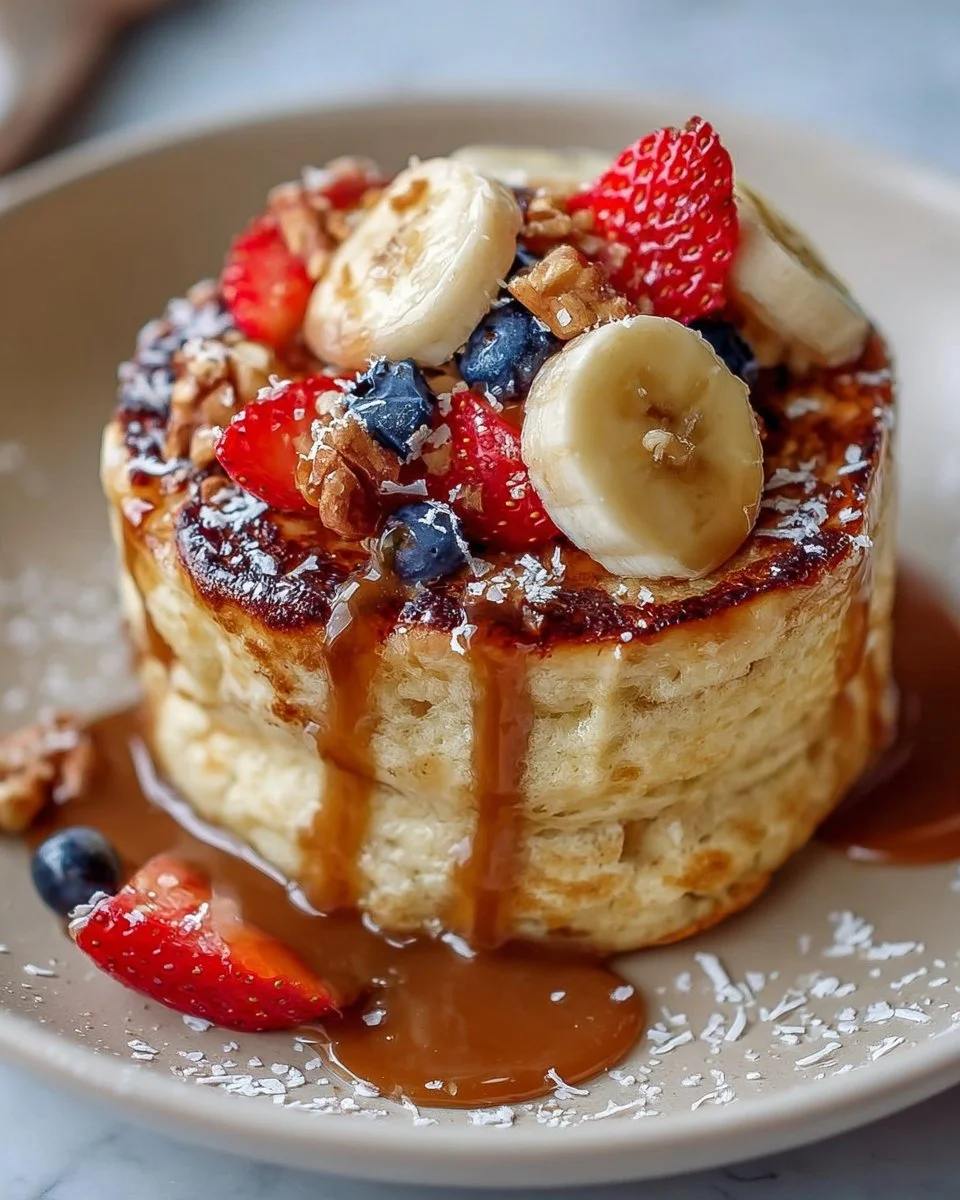 Single Serving Fluffy Baked Protein Pancake Bowl