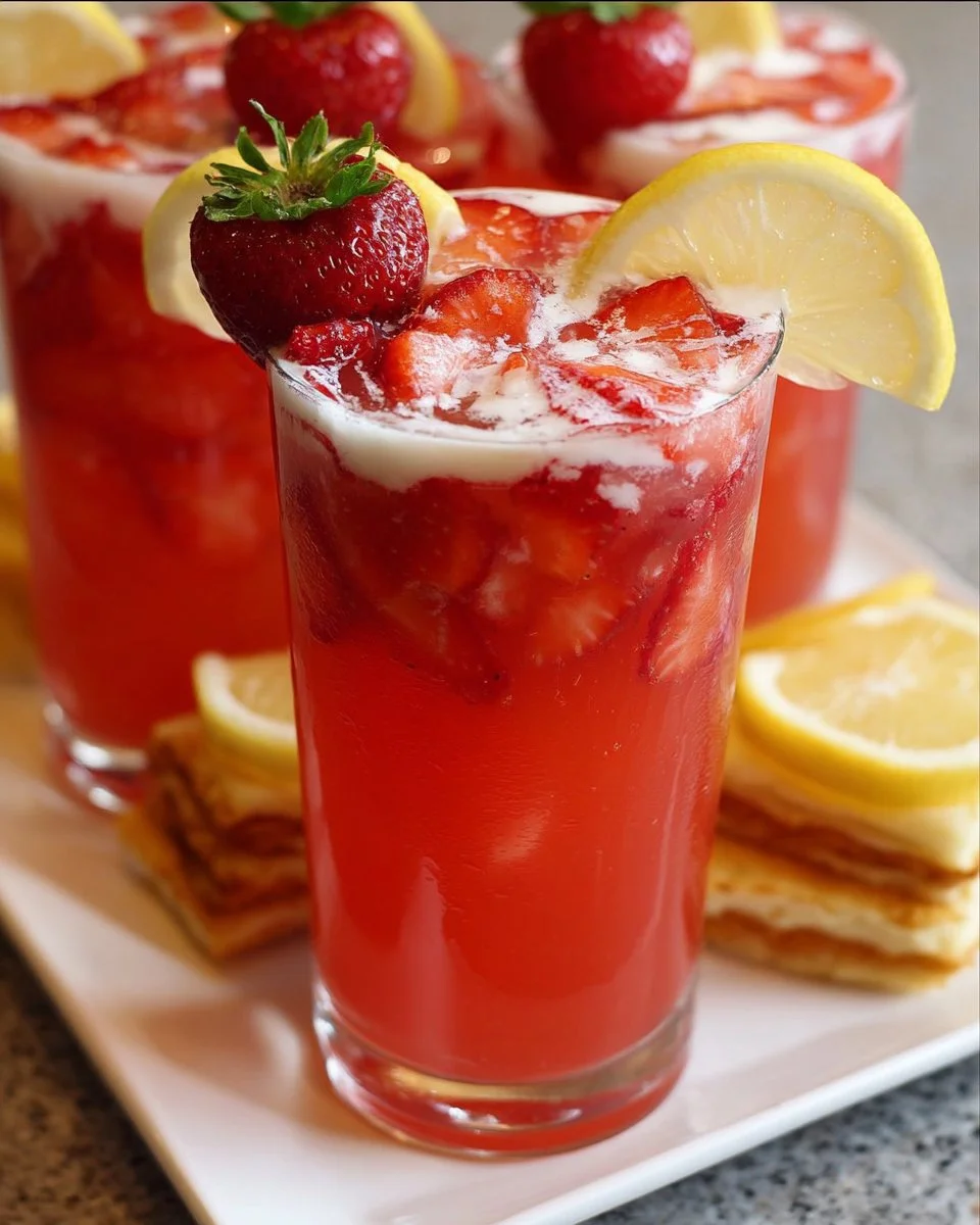 Strawberry Lemonade Party Punch