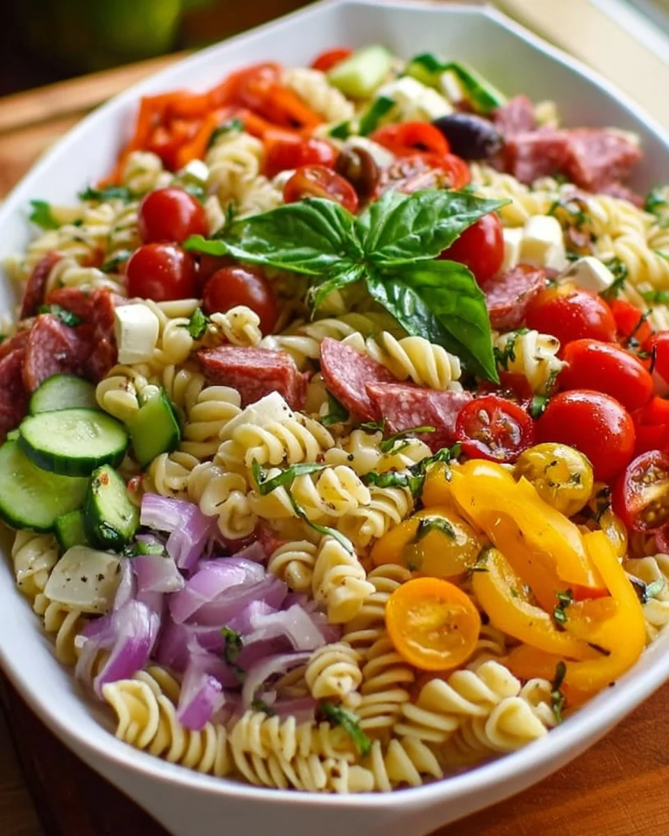 Ultimate Italian Pasta Salad Recipe (video)